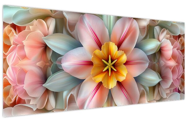 Tablou - Floare caleidoscopică (120x50 cm)