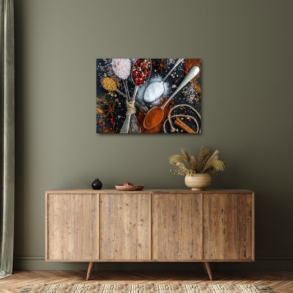 Tablou cu linguri cu condimente (70x50 cm)