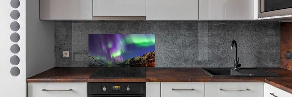 Panou perete bucătărie Aurora boreala