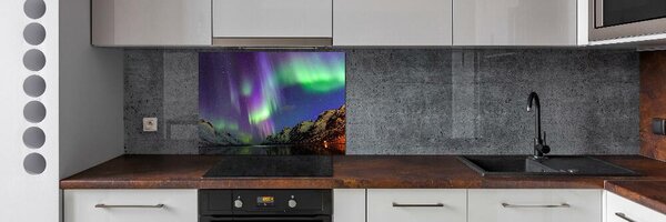 Panou perete bucătărie Aurora boreala