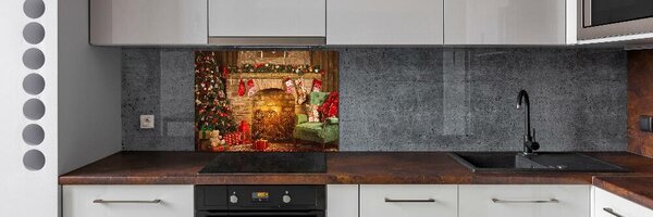 Panou sticla securizata bucatarie decorațiuni de Crăciun