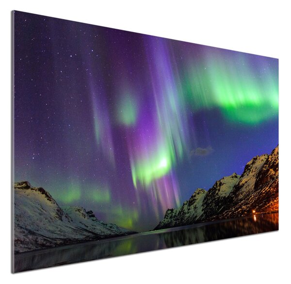 Panou perete bucătărie Aurora boreala