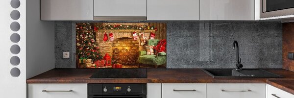 Panou sticla securizata bucatarie decorațiuni de Crăciun