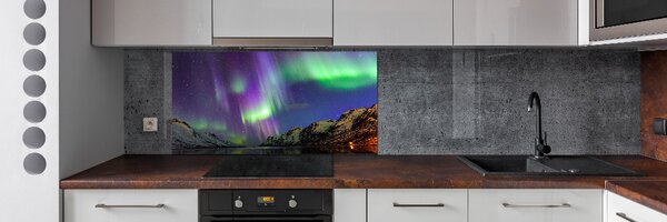 Panou perete bucătărie Aurora boreala