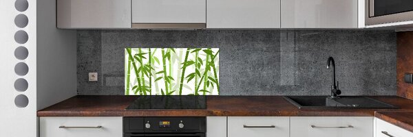 Panou sticlă decorativa bucătărie Bambus