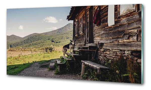 Sticlă bucătărie Casa de lemn de munte