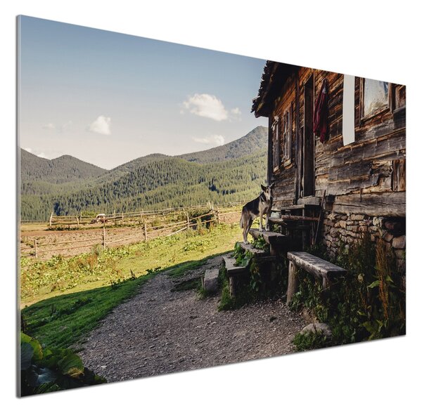 Sticlă bucătărie Casa de lemn de munte