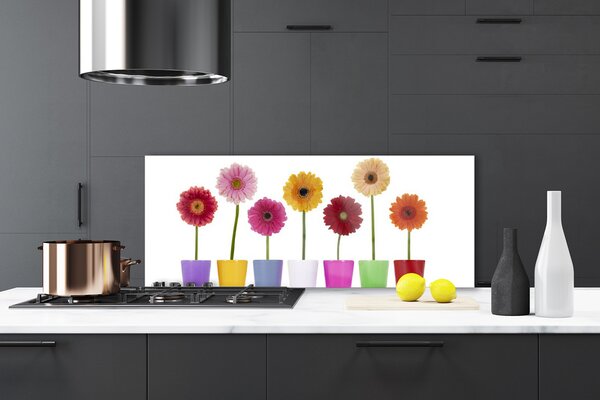 Panou sticla bucatarie Flori Floral Multi