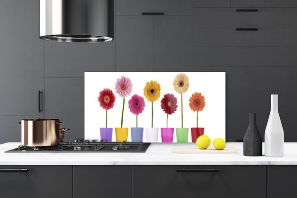 Panou sticla bucatarie Flori Floral Multi