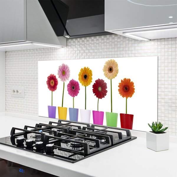 Panou sticla bucatarie Flori Floral Multi