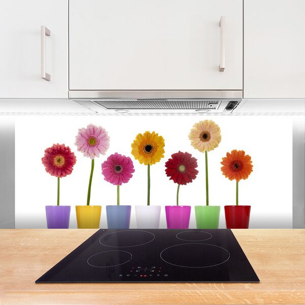 Panou sticla bucatarie Flori Floral Multi