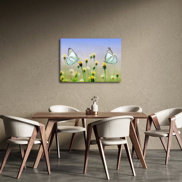 Tablou cu fluture pe floare (70x50 cm)