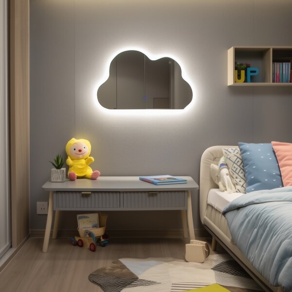 Brilagi - Oglindă LED pentru baie NUVOLA, 19W, 230V, 37x60 cm, IP44, CRI 90, reglabilă + CCT