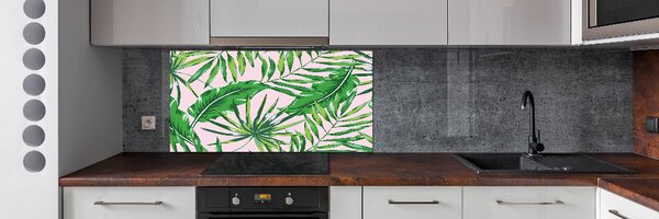 Sticlă bucătărie frunze tropicale