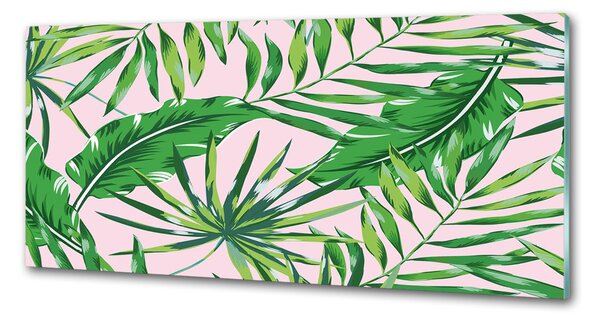 Sticlă bucătărie frunze tropicale