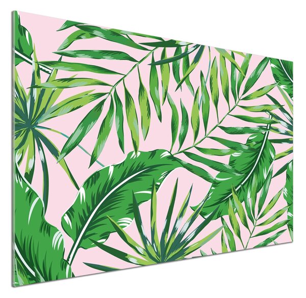 Sticlă bucătărie frunze tropicale