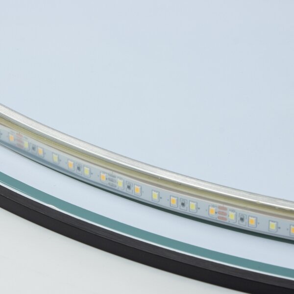 Brilagi - Oglindă LED de baie VENA, neagră, 26 W, 230 V, 80 cm, IP44, CRI 90, dimmabilă + CCT