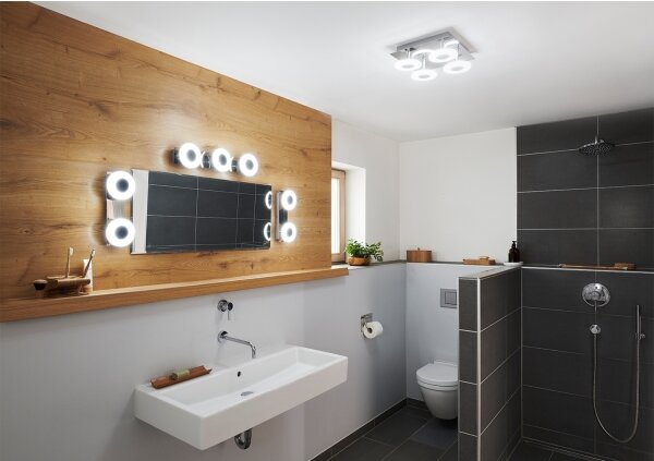 Osram - Lampă de tavan LED SMART+ WAVE, dimabilă, pentru baie, 24 W, 230 V, IP44, Wi-Fi