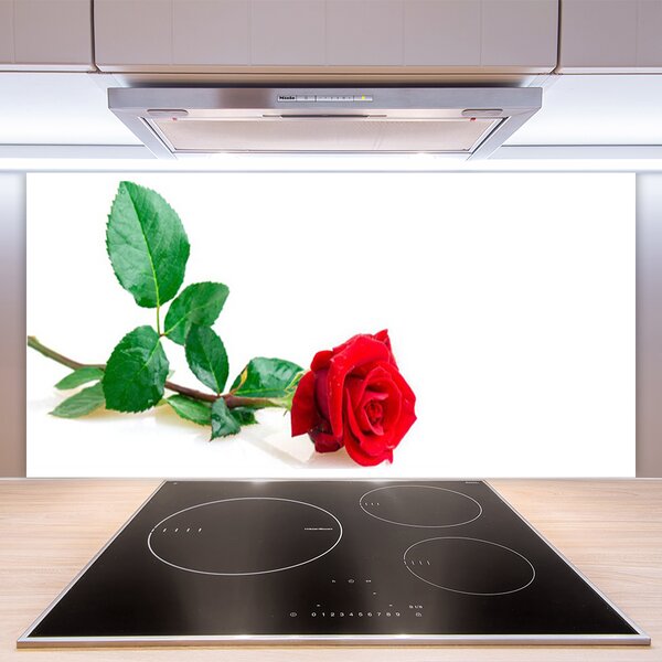 Panou sticla bucatarie Rose Floral Red