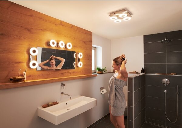 Osram - Lampă de tavan LED SMART+ WAVE, dimabilă, pentru baie, 24 W, 230 V, IP44, Wi-Fi