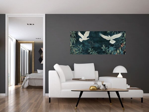 Tablou - Două porumbei (120x50 cm)