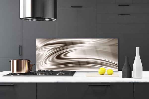 Panou sticla bucatarie Abstract Art Gri Maro