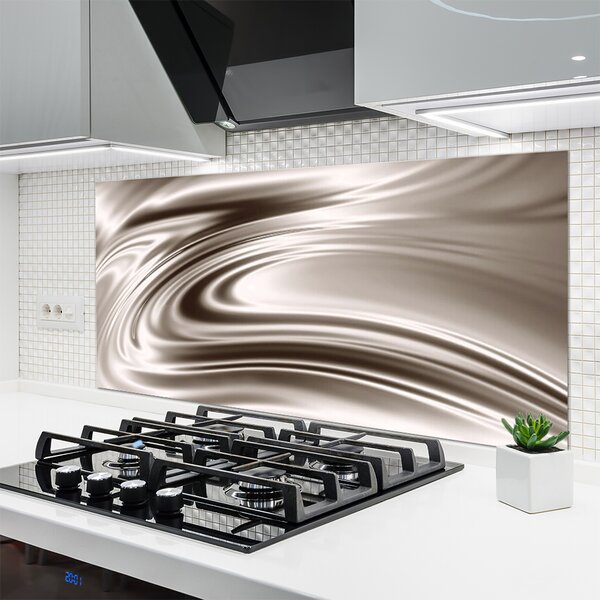 Panou sticla bucatarie Abstract Art Gri Maro