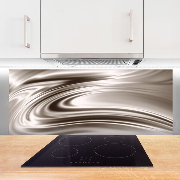 Panou sticla bucatarie Abstract Art Gri Maro