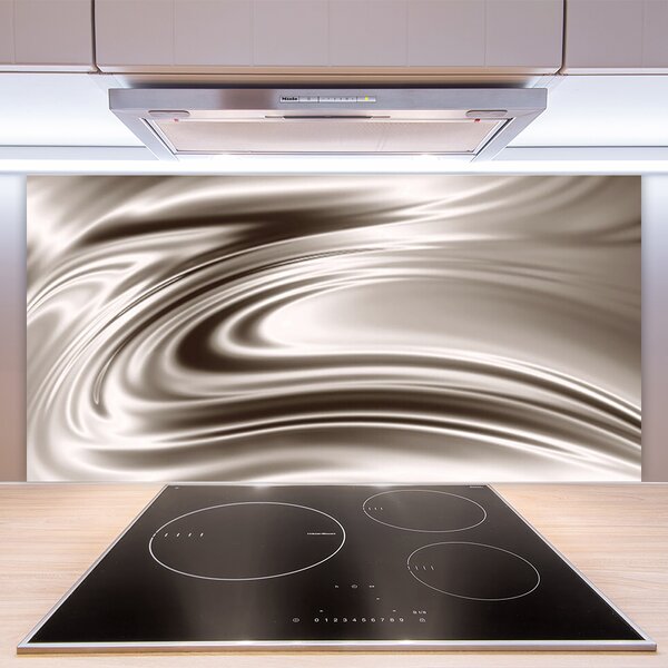 Panou sticla bucatarie Abstract Art Gri Maro
