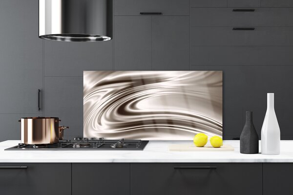 Panou sticla bucatarie Abstract Art Gri Maro
