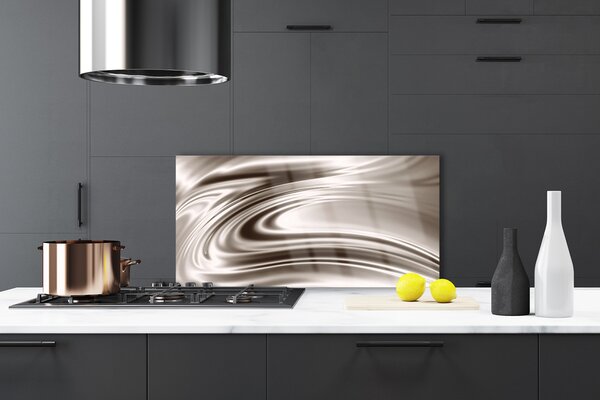 Panou sticla bucatarie Abstract Art Gri Maro
