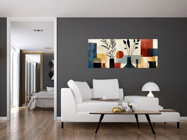 Tablou - Vaze cubiste (120x50 cm)