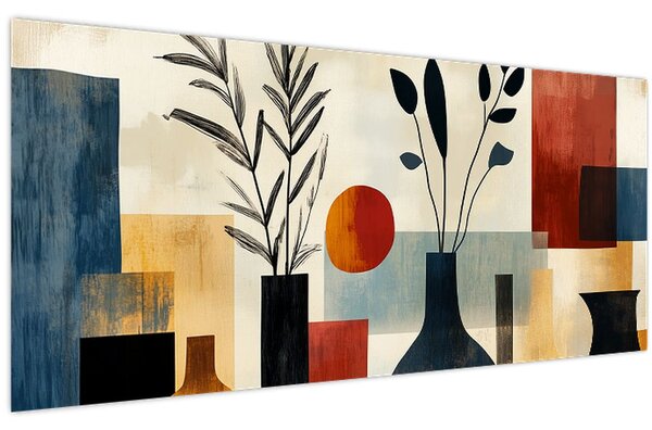Tablou - Vaze cubiste (120x50 cm)