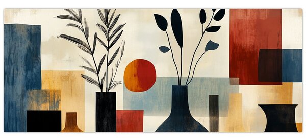 Tablou - Vaze cubiste (120x50 cm)