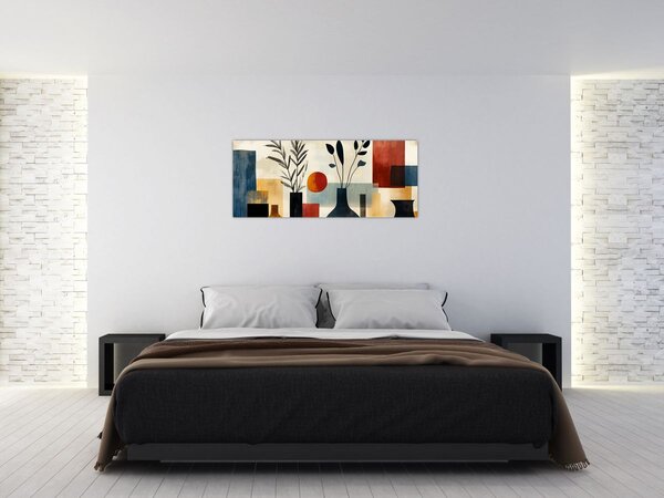 Tablou - Vaze cubiste (120x50 cm)
