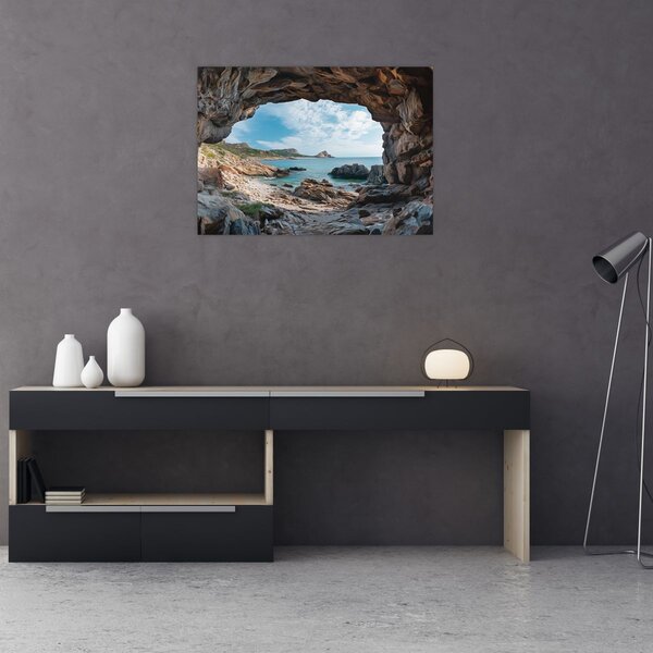 Tablou - Peșteră lângă mare (70x50 cm)