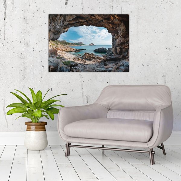 Tablou - Peșteră lângă mare (70x50 cm)