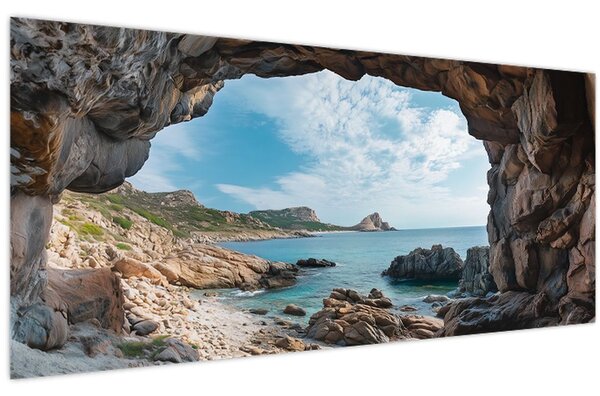 Tablou - Peșteră lângă mare (120x50 cm)