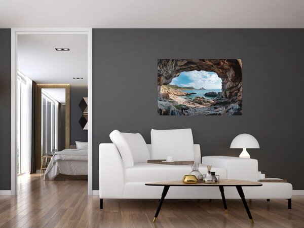 Tablou - Peșteră lângă mare (90x60 cm)