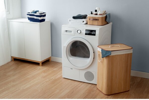 Coș de rufe în culoare naturală din bambus 78 l Bamboo – Compactor