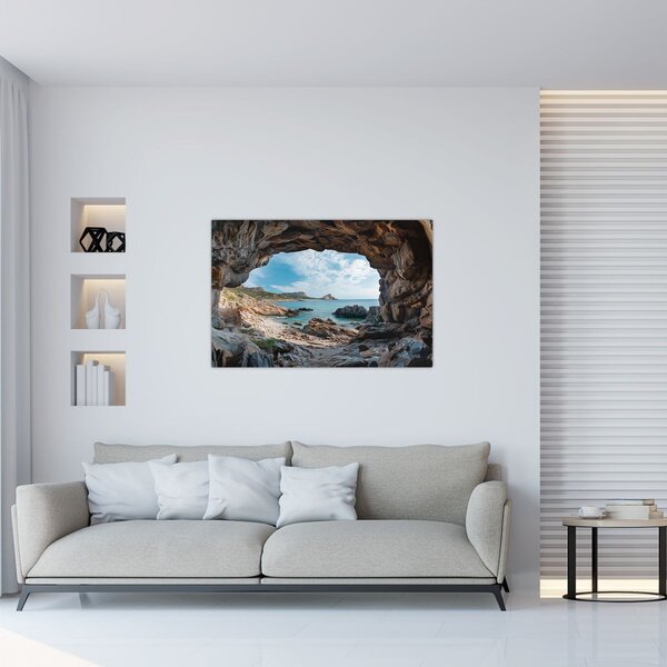 Tablou - Peșteră lângă mare (90x60 cm)