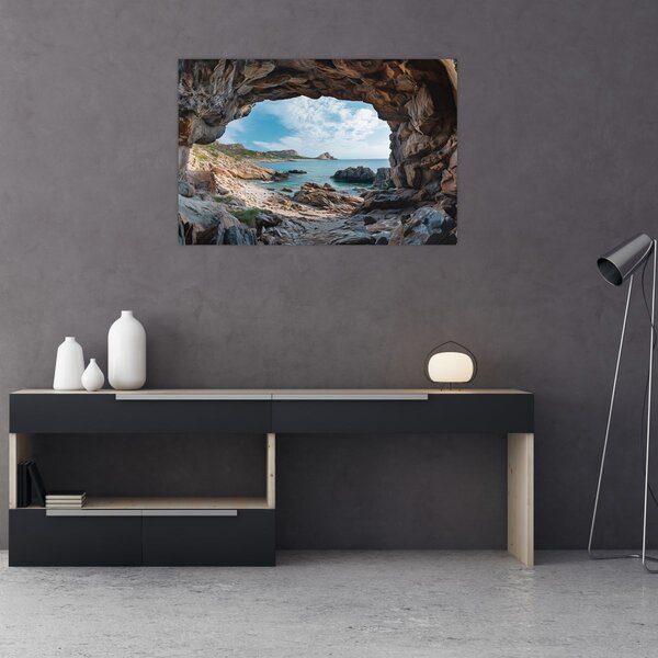 Tablou - Peșteră lângă mare (90x60 cm)