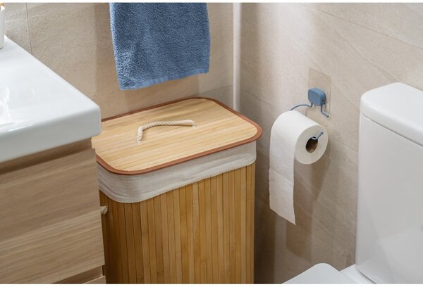 Coș de rufe în culoare naturală din bambus 78 l Bamboo – Compactor