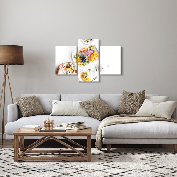 Tablou cu farfurie cu fructe pe masă (90x60 cm)