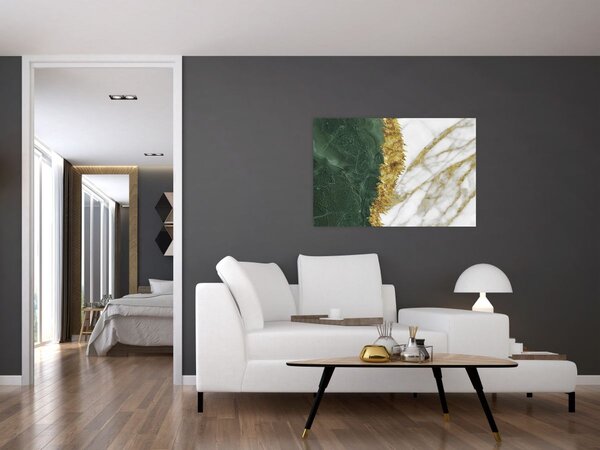 Tablou - Marmură verde N⁰1 (90x60 cm)