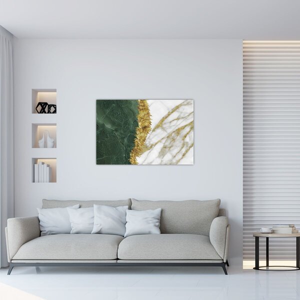 Tablou - Marmură verde N⁰1 (90x60 cm)