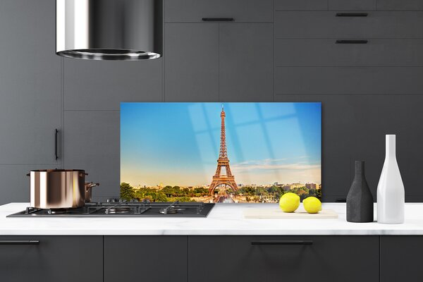 Panou sticla bucatarie Turnul Eiffel Paris Arhitectura Brown