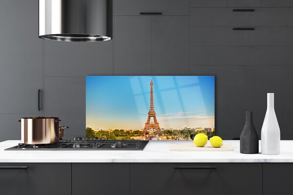 Panou sticla bucatarie Turnul Eiffel Paris Arhitectura Brown