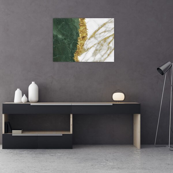 Tablou - Marmură verde N⁰1 (70x50 cm)