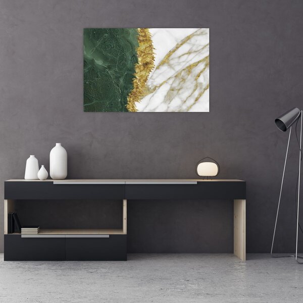 Tablou - Marmură verde N⁰1 (90x60 cm)